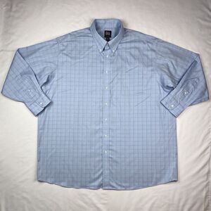 New Jos. A. Bank Traveler 18 1/2 - 34 Traditional Fit Blue Button Down Shirt